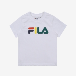 Fila Colorful Round - Poikien Poolopaita - Valkoinen | FI-42388